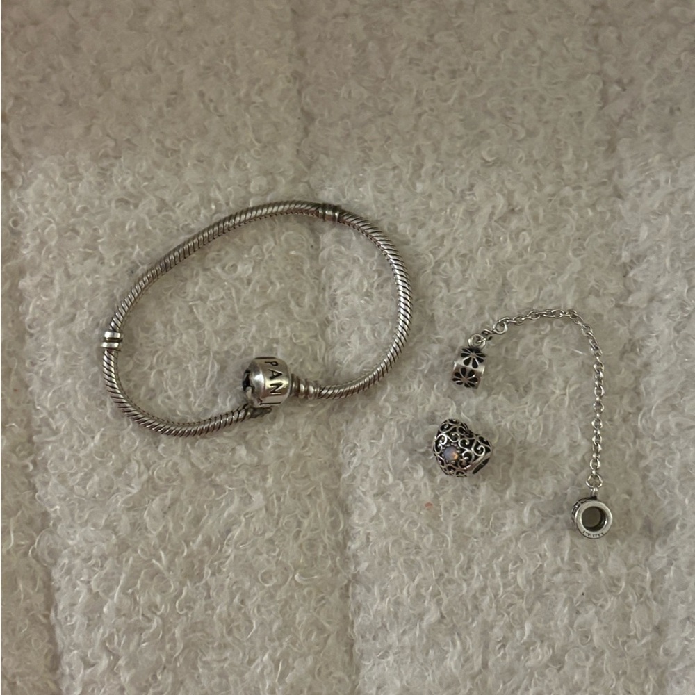 pandora bracelet and charms